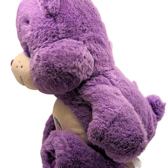 Vintage Care Bears Share Bear 13" Heart Lollipop Plush Purple Stuffed Animal Toy - Picture 3 of 10